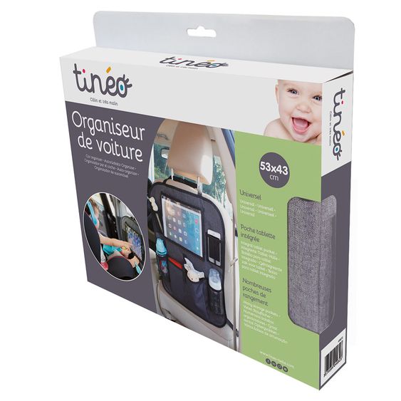 Tineo Rückenlehnen-Tasche mit Tablet-Fach - Grau