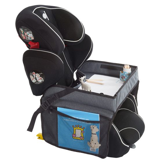 Tineo Spiel-Reisetisch Travel & Play für Autositze - Grau