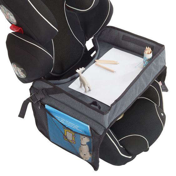 Tineo Spiel-Reisetisch Travel & Play für Autositze - Grau