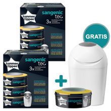 Set Sangenic-Tec da 8 pezzi - confezione da 6 ricariche di agrumi + twister per pannolini in omaggio