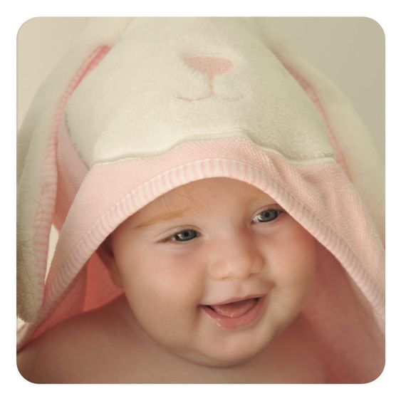 ToTs by Smartrike Hooded bath towel 80 x 80 cm - Rabbit - Classic Pink