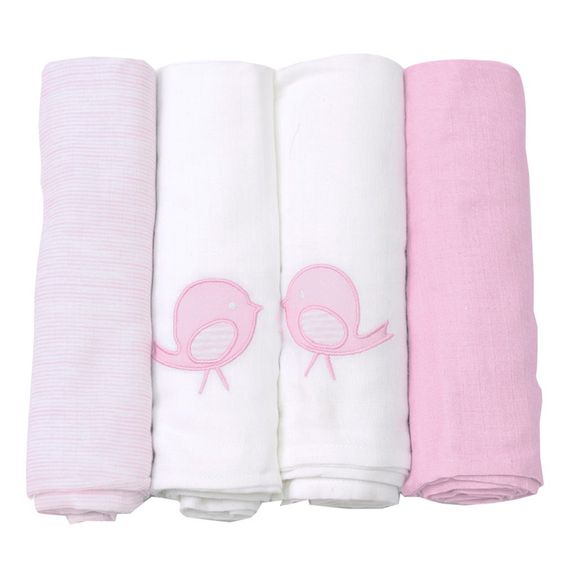 ToTs by Smartrike Mulltuch 4er Pack 100 x 100 cm - Classic Pink