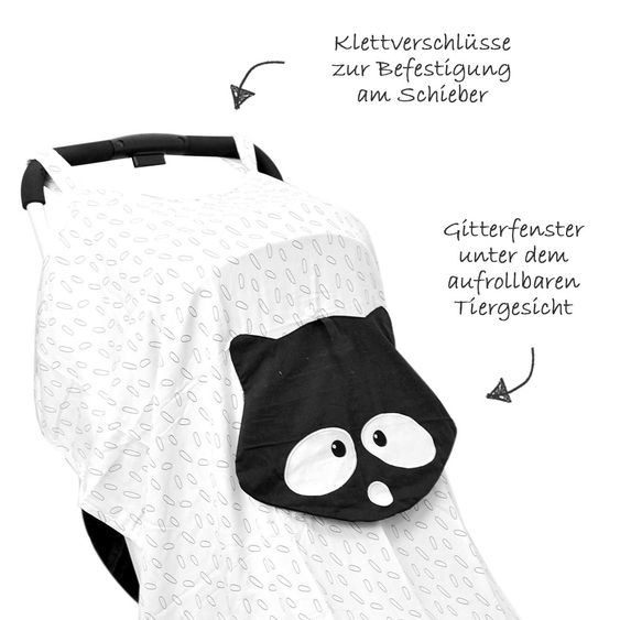 ToTs by Smartrike Sonnenschutz Schlummertuch Bambus - Waschbär