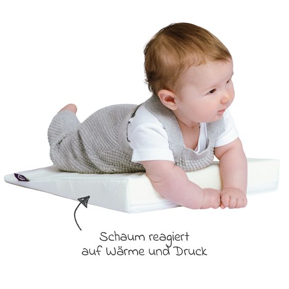 Träumeland Wedge cushion visco special baby cushion for elevation (0 - 8 months) 32 x 40 cm