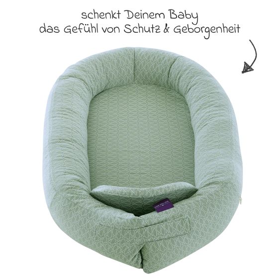 Träumeland Kuschelnest Home Comfort mit Softschaummatratze - Fische - Mint