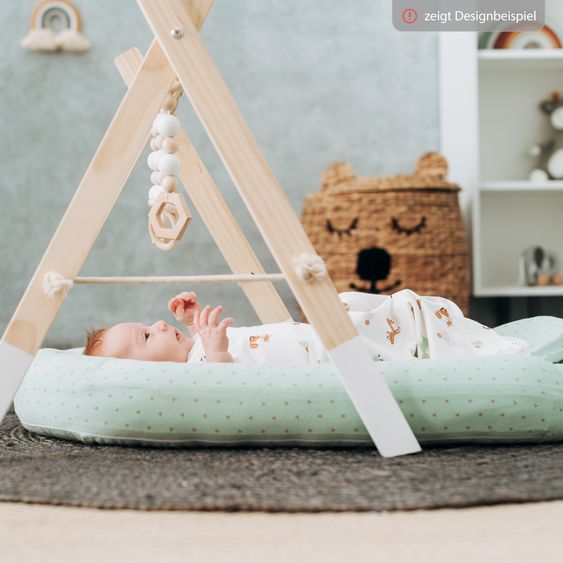 Träumeland Kuschelnest Home Comfort mit Softschaummatratze - Fische - Mint