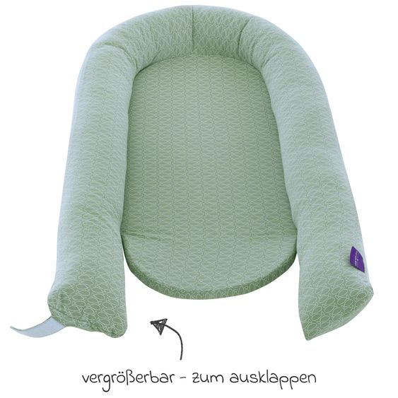 Träumeland Kuschelnest Home Comfort mit Softschaummatratze - Fische - Mint