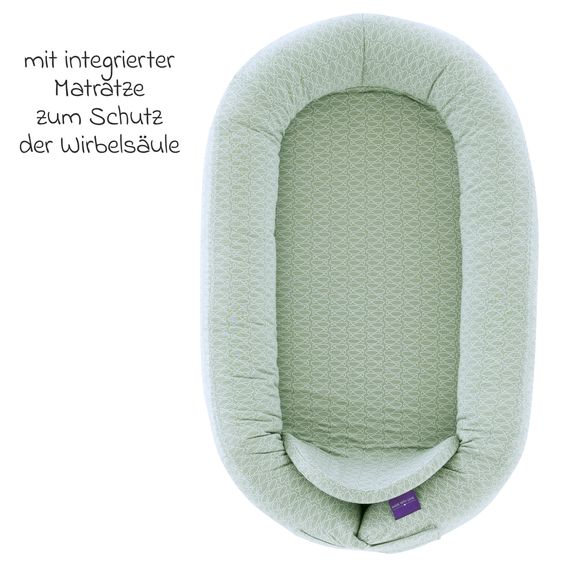 Träumeland Kuschelnest Home Comfort mit Softschaummatratze - Fische - Mint
