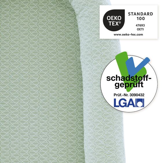 Träumeland Kuschelnest Home Comfort mit Softschaummatratze - Fische - Mint