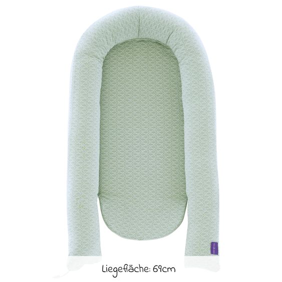 Träumeland Kuschelnest Home Comfort mit Softschaummatratze - Fische - Mint