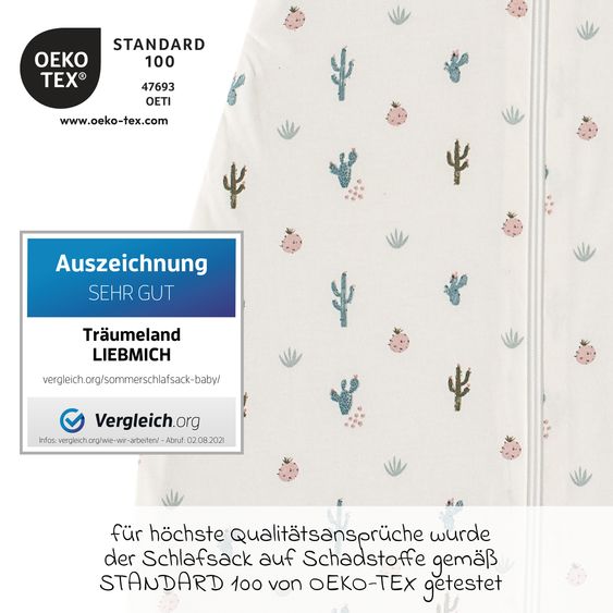 Träumeland Sommerschlafsack Liebmich - Kaktusliebe - Gr. 110