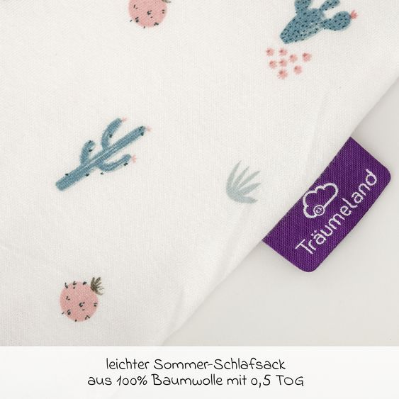 Träumeland Sommerschlafsack Liebmich - Kaktusliebe - Gr. 90