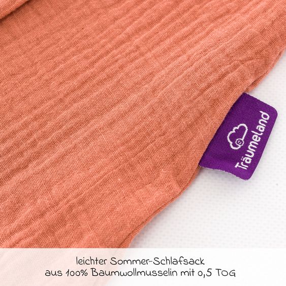 Träumeland Sommerschlafsack Liebmich Musselin - Aprikose - Gr. 70