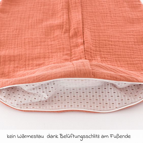 Träumeland Sommerschlafsack Liebmich Musselin - Aprikose - Gr. 70