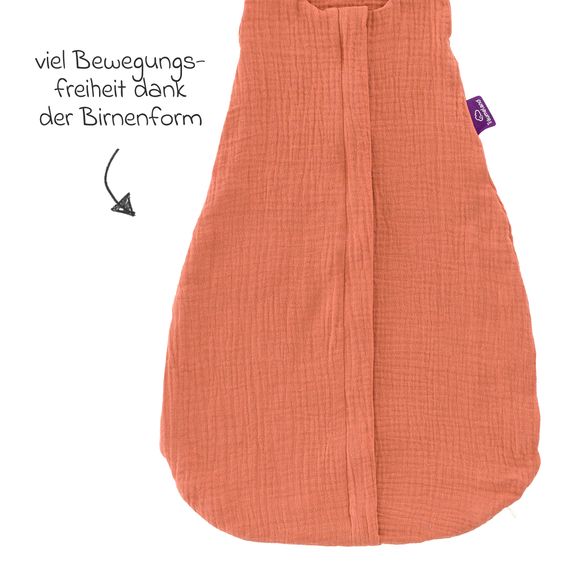 Träumeland Sommerschlafsack Liebmich Musselin - Aprikose - Gr. 70