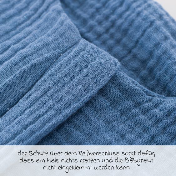 Träumeland Sommerschlafsack Liebmich Musselin - Hellblau - Gr. 70