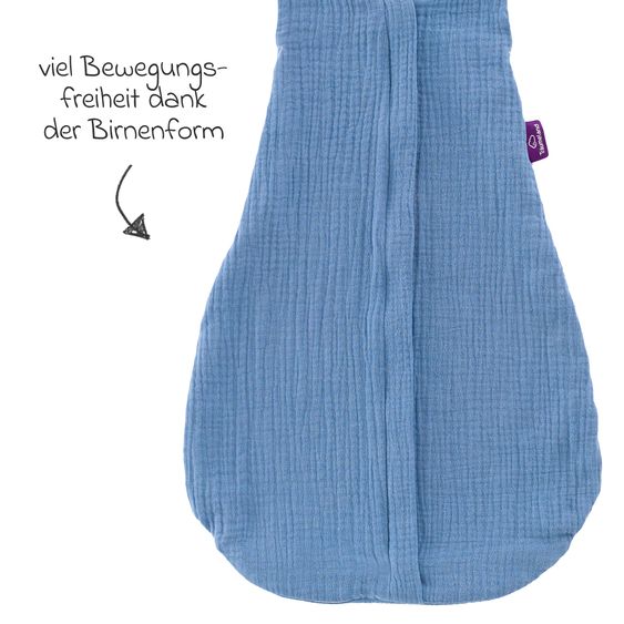 Träumeland Sommerschlafsack Liebmich Musselin - Hellblau - Gr. 70