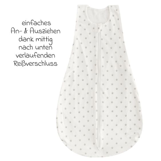 Träumeland Sommerschlafsack Liebmich - Sternchen - Grau - Gr. 70