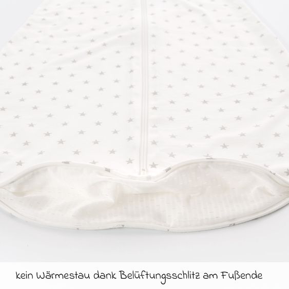 Träumeland Sommerschlafsack Liebmich - Sternchen - Grau - Gr. 70