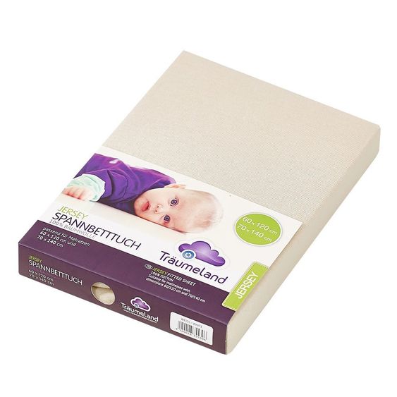 Träumeland Fitted sheet for crib 60 x 120 / 70 x 140 cm - Beige