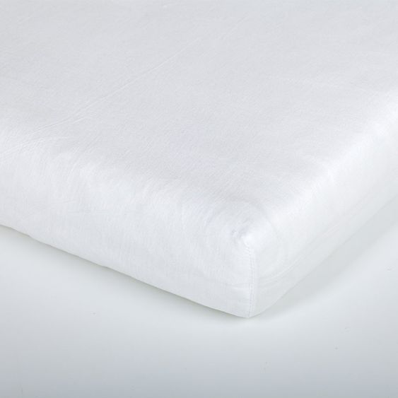 Träumeland Lenzuolo a pieghe Tencel 40 x 90 cm - Bianco