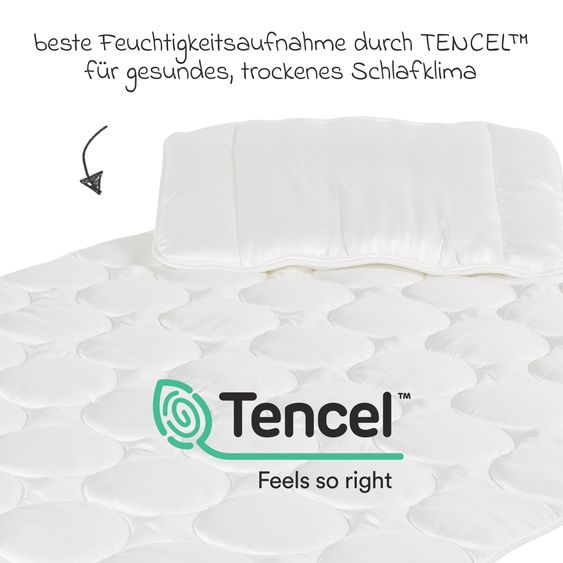 Träumeland Steppbett-Set Vier Jahreszeiten TENCEL™ 100 x 135 cm + 40 x 60 cm