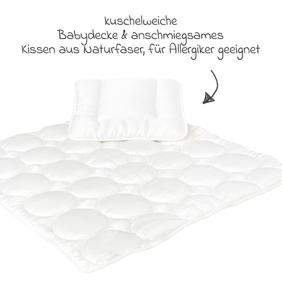 Träumeland Steppbett-Set Vier Jahreszeiten TENCEL™ 80 x 80 cm + 35 x 40 cm