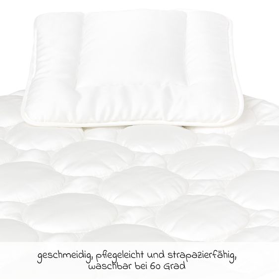 Träumeland Steppbett-Set Vier Jahreszeiten TENCEL™ 80 x 80 cm + 35 x 40 cm