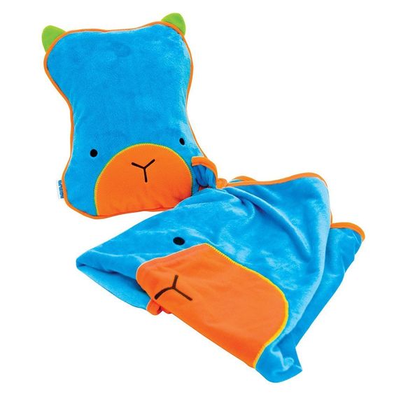 Trunki 2-tlg. Reise-Set SnooziHedz Decke & Kissen - Bert Blau