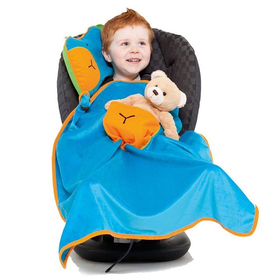 Trunki 2-tlg. Reise-Set SnooziHedz Decke & Kissen - Bert Blau