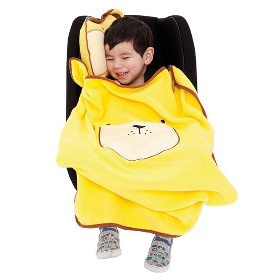 Trunki 2 pcs Travel Set SnooziHedz Blanket & Pillow - Leeroy Yellow