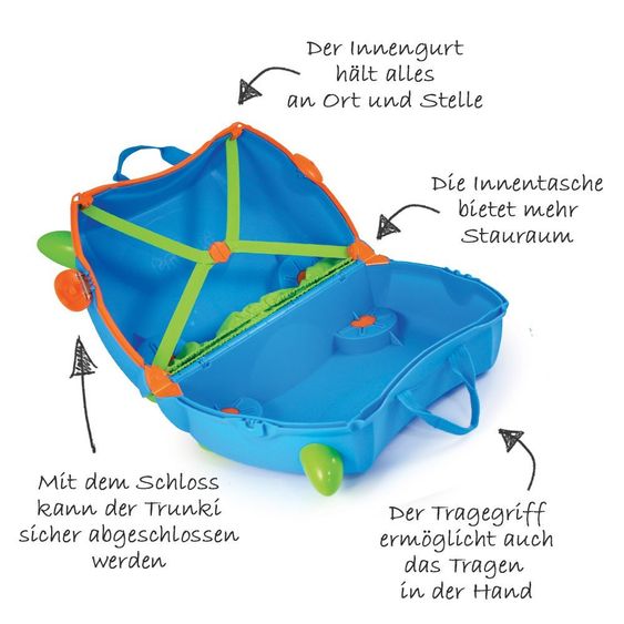 Trunki Koffer - Terrance Blau
