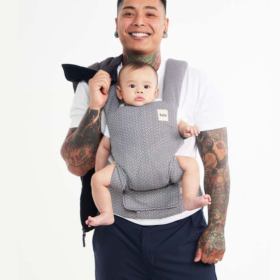 tula Babytrage & Wetterschutz Explore Mesh ab Geburt von 3,2 kg - 20,4 kg - 3-Positionen Bauch vorne/hinten, Rücken aus atmungsaktivem Mesh-Gewebe - Infinite