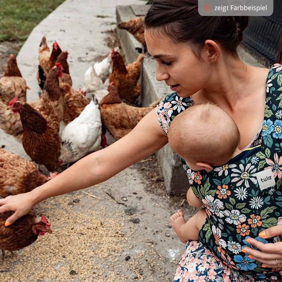 tula Babytrage & Wetterschutz Explore Mesh ab Geburt von 3,2 kg - 20,4 kg - 3-Positionen Bauch vorne/hinten, Rücken aus atmungsaktivem Mesh-Gewebe - Infinite