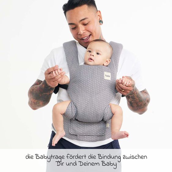 tula Babytrage & Wetterschutz Explore Mesh ab Geburt von 3,2 kg - 20,4 kg - 3-Positionen Bauch vorne/hinten, Rücken aus atmungsaktivem Mesh-Gewebe - Infinite