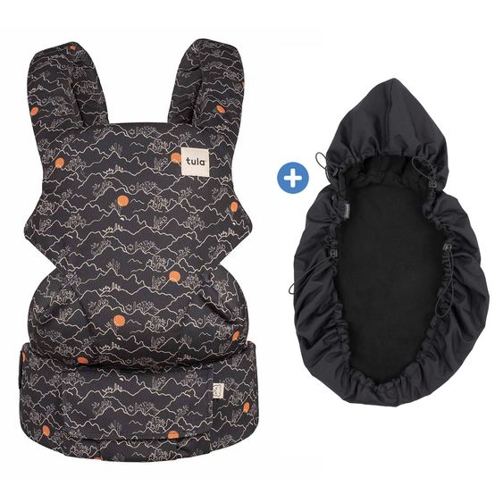 tula Babytrage & Wetterschutz Explore Mesh ab Geburt von 3,2 kg - 20,4 kg - 3-Positionen Bauch vorne/hinten, Rücken aus atmungsaktivem Mesh-Gewebe - Mojave
