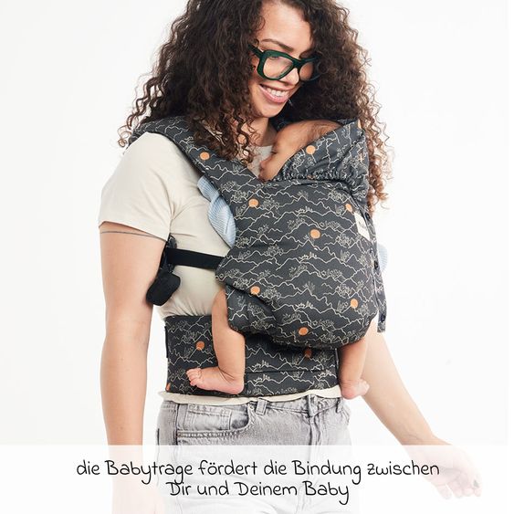 tula Babytrage & Wetterschutz Explore Mesh ab Geburt von 3,2 kg - 20,4 kg - 3-Positionen Bauch vorne/hinten, Rücken aus atmungsaktivem Mesh-Gewebe - Mojave