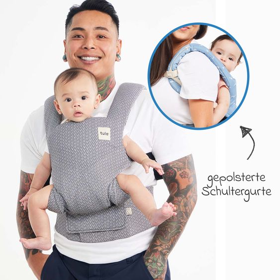 tula Babytrage Explore Mesh ab Geburt von 3,2 kg - 20,4 kg - 3-Positionen Bauch vorne/hinten, Rücken aus atmungsaktivem Mesh-Gewebe - Infinite