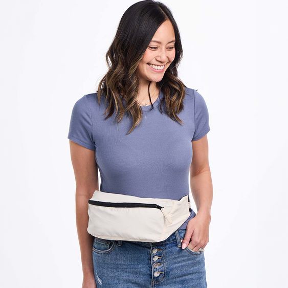 tula Baby carrier Tula Lite Ultra-Compact for on the go from 5.4 kg - 13.6 kg - 2 positions front, back incl. hip pouch - Cream