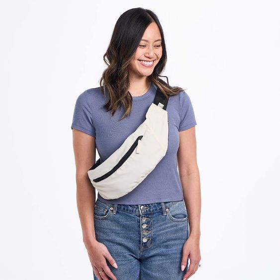 tula Baby carrier Tula Lite Ultra-Compact for on the go from 5.4 kg - 13.6 kg - 2 positions front, back incl. hip pouch - Cream