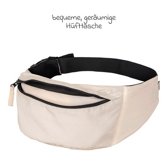 tula Baby carrier Tula Lite Ultra-Compact for on the go from 5.4 kg - 13.6 kg - 2 positions front, back incl. hip pouch - Cream