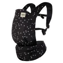 Babytrage Tula Lite Ultrakompakt für unterwegs von 5,4 kg - 13,6 kg - 2 Positionen Bauch, Rücken inkl. Hüfttasche - Discover