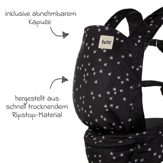 tula Baby carrier Tula Lite Ultra-Compact for on the go from 5.4 kg - 13.6 kg - 2 positions front, back incl. hip pouch - Discover