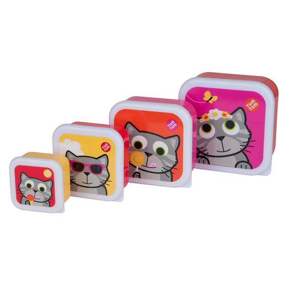 Tum Tum 4-tlg. Snackdosen-Set - Katze Bluebell