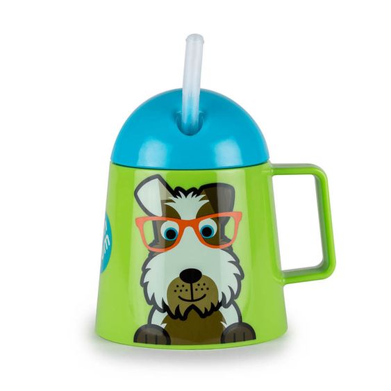 Tum Tum Trinkbecher mit Trinkhalm - Hund Scruff