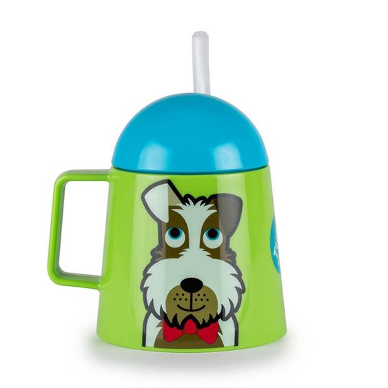 Tum Tum Trinkbecher mit Trinkhalm - Hund Scruff