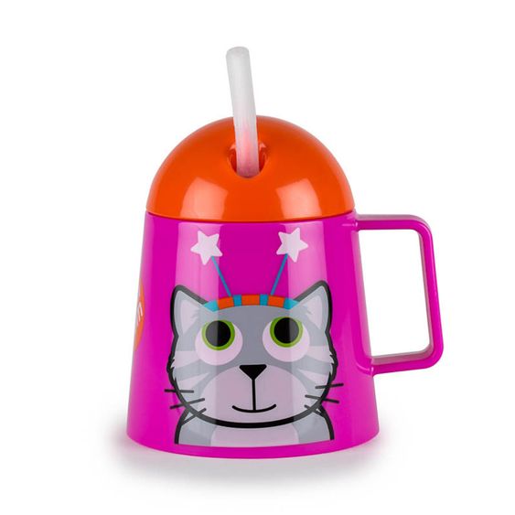 Tum Tum Trinkbecher mit Trinkhalm - Katze Bluebell