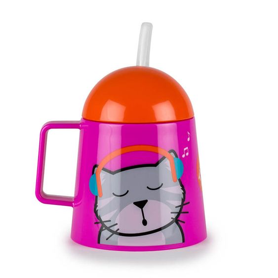 Tum Tum Trinkbecher mit Trinkhalm - Katze Bluebell