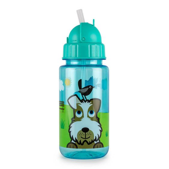 Tum Tum Trinkflasche mit Trinkhalm - Hund Scruff