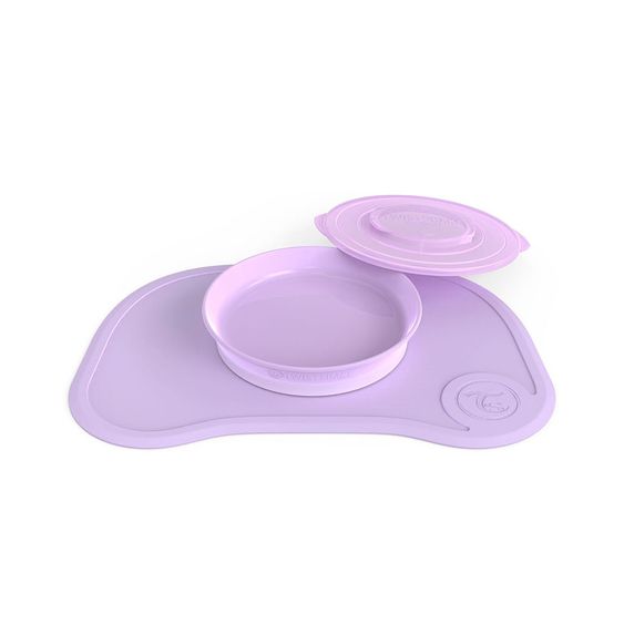 Twistshake Tischset mit Teller & Deckel - Flieder